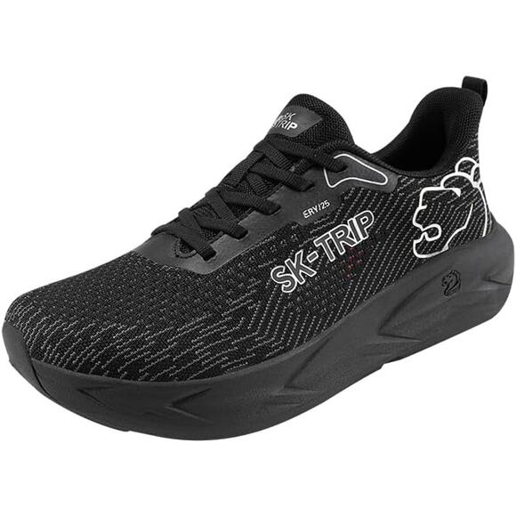 New SK-Trip Men Size 12 Black Mesh Barefoot Wide Toe Box Zero Drop Walking Shoes